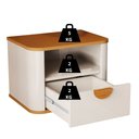 Ver imagem 7 de Mesa de Cabeceira Suspensa Curva Buriti Bege