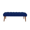 Ver imagem 1 de Banco Rubi 1,20m Suede Azul Marinho - Dominic Decor
