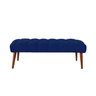 Banco Rubi 1,20m Suede Azul Marinho - Dominic Decor - 1
