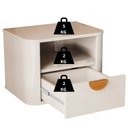 Ver imagem 7 de Mesa de Cabeceira Suspensa Curva Buriti Bege