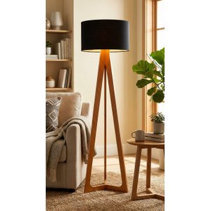 Luminária de Coluna Desmontável Floripa Cúpula na Cor Preta