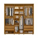 Ver imagem 2 de Guarda-Roupa Casal 2 Portas 4 Gavetas Portas de Correr Monet 230cm MDF Cumaru/Opala Quarto