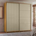 Ver imagem 5 de Guarda-Roupa Casal 2 Portas 4 Gavetas Portas de Correr Monet 230cm MDF Cumaru/Opala Quarto