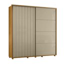 Ver imagem 4 de Guarda-roupa Monet 100% Mdf Ripado 2 Portas de Correr 4 Gavetas - Cumaru Opala - Madetec