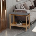 Ver imagem 2 de Mesa Lateral Tampo em Mdf e Pés em Madeira Maciça Linha Barcelona
