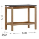Ver imagem 4 de Mesa Lateral Tampo em Mdf e Pés em Madeira Maciça Linha Barcelona