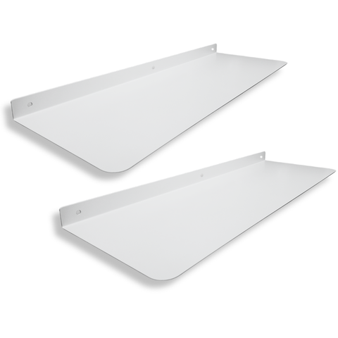 Kit 2 Prateleiras 60cm Parede Multiuso Aço Resistente Casa Sala Quarto Cozinha Branco