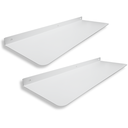 Ver imagem 1 de Kit 2 Prateleiras 60cm Parede Multiuso Aço Resistente Casa Sala Quarto Cozinha Branco