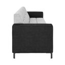 Ver imagem 6 de Sofá Living Decorativo Houston 2 Lugares 160cm Pés em Metal Linho/ Pu Cinza/ Preto G33 - Gran Belo