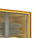 Ver imagem 7 de Guarda Roupa Reflecta Lumina 6 Portas LED 100% MDF Naturale Off White Bronze - Gelius