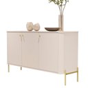 Ver imagem 3 de Buffet Aparador 3 Portas e Pés em Metal 100% MDF 131cm Tucupí Off White