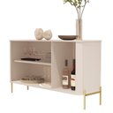 Ver imagem 5 de Buffet Aparador 3 Portas e Pés em Metal 100% MDF 131cm Tucupí Off White