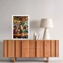 Ver imagem 2 de Quadro Amigos Capivaras no Bar 24x18cm:madeira Branca