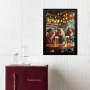 Ver imagem 1 de Quadro Amigos Capivaras no Bar 24x18cm:madeira Branca