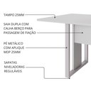 Ver imagem 2 de Mesa de Reunião Retangular F5 Office Industrial MDP 200cm Cinza
