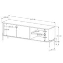 Ver imagem 4 de Rack para TV até 60 Polegadas Curvo Industrial 100% MDF 141cm Tucupí Bege