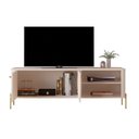 Ver imagem 6 de Rack para TV até 60 Polegadas Curvo Industrial 100% MDF 141cm Tucupí Bege