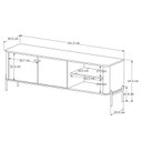 Ver imagem 4 de Rack para TV até 60 Polegadas Curvo Pés e Puxadores em Metal Tucupí