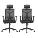 Ver imagem 1 de Kit 2 Cadeiras Escritório Presidente Nr17 Office Lugano Preto