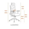 Kit 2 Cadeiras Escritório Presidente Nr17 Office Lugano Preto - 4