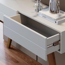 Aparador Noronha 2 Gavetas Off White Matte - Colibri - 4