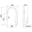 Ver imagem 3 de Torneira Misturador Monocomando Docol Lift 7962CE de Bancada Ônix