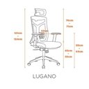 Ver imagem 4 de Kit 6 Cadeiras Escritório Presidente NR17 Office Lugano Preto