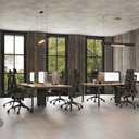 Ver imagem 5 de Kit 8 Cadeiras Escritório Presidente NR17 Office Lugano Preto