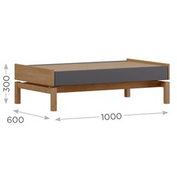 Mesa de Centro em Madeira Maciça e MDF Linha Barcelona  - 4