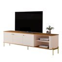 Ver imagem 3 de Rack para TV até 75 Polegadas Curvo Pés e Puxadores em Metal Tucupí