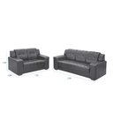Ver imagem 4 de Conjunto Sofás de 2 e 3 Lugares Ref. 660 - Corino Preto - Rondomóveis Corino Preto
