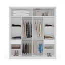 Ver imagem 3 de Guarda-roupa Casal Valência 2 Portas 2 Gavetas Branco - Politorno
