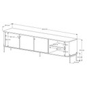 Ver imagem 4 de Rack para TV até 75 Polegadas Curva Estilo Industrial 100% MDF 181cm Tucupí Off White Dourado