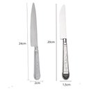 Ver imagem 4 de Faqueiro 30PÇS Inox Decorado 6 Pessoas Garfos Facas Colheres Talheres Mesa Posta