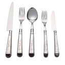Ver imagem 1 de Faqueiro 30PÇS Inox Decorado 6 Pessoas Garfos Facas Colheres Talheres Mesa Posta
