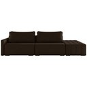 Ver imagem 7 de Sofá Ilha Modulado Milos 232cm Puff Lateral Veludo Marrom G33 - Gran Belo