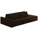 Ver imagem 1 de Sofá Ilha Modulado Milos 232cm Puff Lateral Veludo Marrom G33 - Gran Belo