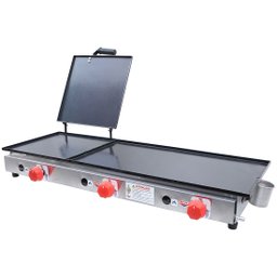 Chapeira Chapa de Lanches Porção 31x90 Inox Baixa Pressão A Gás com Prensa E Coletor - 3