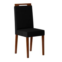 Mesa de Jantar Preto 150x150 cm com 08 Cadeiras Denise Castanho/Veludo Preto - D'Rossi - 3