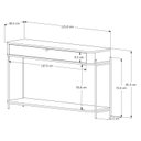 Ver imagem 4 de Aparador Curvo 1 Gaveta Pés e Puxador em Metal 121cm Tucupí