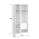 Ver imagem 5 de Guarda Roupa Solteiro 3 Portas 100% MDF Vicenzo