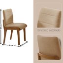 Ver imagem 3 de Sala de Jantar Mesa Nala 220cm Tampo Laminado Canto Moeda com 8 Cadeiras Bella Mobilare