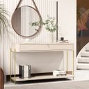 Ver imagem 2 de Aparador Curvo 1 Gaveta Pés e Puxador em Metal 121cm Tucupí