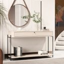 Ver imagem 2 de Aparador Curvo 1 Gaveta Pés e Puxador em Metal 121cm Tucupí