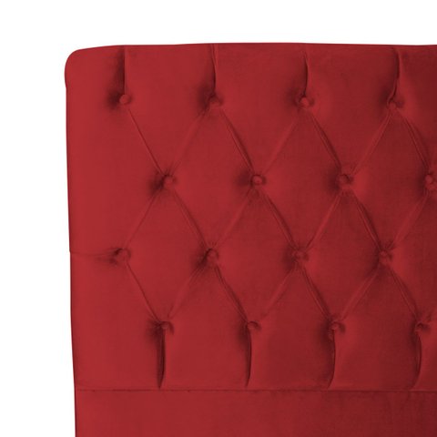 Cabeceira Estofada Recamier Baú para Cama Box 160cm Queen:Vermelho