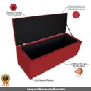 Ver imagem 6 de Cabeceira Estofada Recamier Baú para Cama Box 160cm Queen:Vermelho