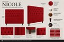 Ver imagem 2 de Cabeceira Estofada Recamier Baú para Cama Box 160cm Queen:Vermelho
