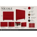 Ver imagem 2 de Cabeceira Estofada Recamier Baú para Cama Box 160cm Queen:Vermelho