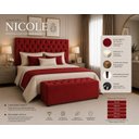 Ver imagem 4 de Cabeceira Estofada Recamier Baú para Cama Box 160cm Queen:Vermelho