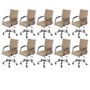 Ver imagem 1 de Kit 10 Cadeiras Escritório Diretor com Rodízio Esteirinha Florença 3322